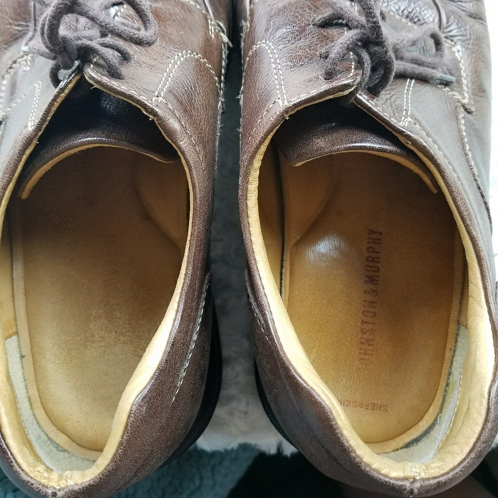 Johnston & Murphy Brown Leather Dress Shoes Sz 11 - Picture 6 of 6